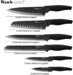Wakoli Edib 4er Damastmesser-Set mit Klingenlängen von 8,50cm bis 18,00cm extrem scharf aus 67 Lagen I Profi Küchenmesser Set aus echtem japanischen Damaststahl mit Griffen aus Pakkaholz – Bild 2