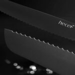hecef Schwarz Oxid Messerset von 6 mit Passend Klinge Schützend Messerscheide,Schwarz Oxid Set mit Messer,Kratzen Beständig und Rostiger Beweis, Nicht -Stick Schwarz Farbe Beschichtung Klinge Messer – Bild 9