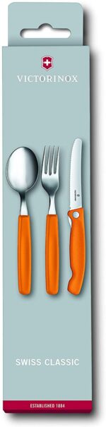 Victorinox Swiss Classic Faltbares Besteck-Set, 3-teilig, Messer, Gabel, Löffel, Swissmade – Bild 2