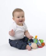 Playgro 101145 Plüschrassel Pferd, Lernspielzeug, Ab 3 Monaten, BPA-frei, Playgro Toy Box Pferd Klipp Klapp – Bild 2