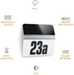 Steinel LED Solar Leuchte XSolar LH-N edelstahl, Dämmerungsschalter, 1100 mAh LiFe-Akku, inkl. beleuchtete Hausnummer, 22,7 x 24,2 x 5,1 cm [Energieklasse A+] – Bild 6