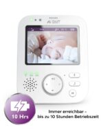 Philips Avent Babyphone mit Kamera SCD843/26 - 3,5 Zoll Farbdisplay, Tag und Nachtsicht, Scroll- und Zoomfunktion, 10h Betriebszeit, hohe Reichweite, Eco-Mode, Mit FHSS-Technologie – Bild 6