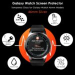 CAVN 4-Stücke Panzerglas Kompatibel mit Samsung Galaxy Watch 46mm Schutzfolie, 9H Kratzfest Gehärtetes Panzer Glas Schutz Displayschutzfolie Schutzglas Folie für Galaxy Watch 46mm – Bild 3
