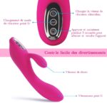 Vibratoren für Sie Klitoris und G-punkt mit Stossfunktion - Adorime Silikon Rabbit Vibrator Analvibrator Dildo Erotik Sexspielzeug für Frauen und Paare mit 7 Vibrationsfrequenz – Bild 3