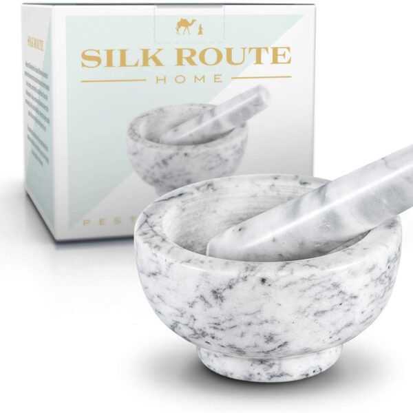 Silk Route Spice Company Stössel & Mörser (Marmor)