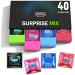 Durex Surprise Me Kondome - Kondom-Mix Pack für aufregende Vielfalt in stylischer Box - Grosspackung 1 x 40 St