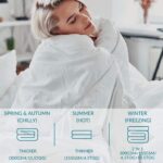Bedsure Bettdecke 250x205 2er Set - Bettdecke 4 Jahreszeiten bestehend aus Ganzjahresdecke 250x205 300gsm & Sommerdecke 250x205cm 150gsm, 2 zusammengeknöpften Steppdecken für Winter Sommer – Bild 2