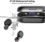 TOZO T10 Bluetooth Kopfhörer Kabellos In Ear Ohrhörer Sport Bluetooth 5.0 IPX8 Wasserdicht Headset mit kabellosem Ladecase Mikrofon Premium Sound Bass – Bild 6