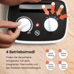 Pro Breeze 2000W Mini Keramik Heizlüfter mit automatischer Oszillation, zwei Leistungsstufen, energiesparender Betrieb für Wohnzimmer, Büro, Terasse – Bild 10