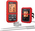 ThermoPro TP20C Funk Fleischthermometer digitales Grillthermometer Kochthermometer 150m Reichweite Bratenthermometer Küchenuhr mit 2 Einstichfühlern für Ofen Kochen BBQ Babynahrung
