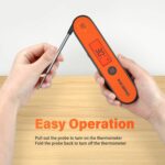 Inkbird Fleischthermometer, USB Wiederaufladbar Digital Fleischthermometer IHT-1P, IPX5 Wasserfest Kochthermometer Küchenthermometer, Grillthermometer für Braten, BBQ, Baby-Ernährung (Orange) – Bild 7