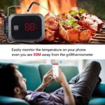 Inkbird Bratenthermometer IBT-2X, Bluetooth 4.0 Grillthermometer Kochthermometer mit Temperaturalarm, Fleischthermometer mit 2 Edelstahl Sondes für Grill, Backen, Braten – Bild 3