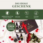Luxuriöse BIO Geschenke für Frauen – Geschenkset Frauen mit Sheabutter + Jojobaöl + Arganöl + Mandelöl + Rizinusöl - Vegan & Made in Germany Satin Naturel – Bild 2