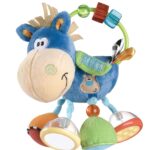 Playgro 101145 Plüschrassel Pferd, Lernspielzeug, Ab 3 Monaten, BPA-frei, Playgro Toy Box Pferd Klipp Klapp, Blau/Bunt, 40016, 15 x 6 x 20 cm