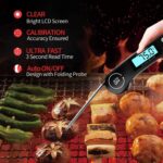 DOQAUS Grillthermometer Fleischthermometer Küchenthermometer Digital Thermometer mit 3s Sofortiges Auslesen, Faltbar Lange Sonde und LCD Bildschirm, Auto ON/Off für Küche, Grill, BBQ, Baby-Ernährung – Bild 5