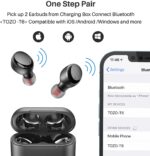 TOZO T6 Bluetooth Kopfhörer Kabellos In Ear Ohrhörer Sport Touch Control Wireless Bluetooth Headset mit kabellosem Ladecase Mikrofon Premium Sound Bass – Bild 4