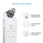 Mitesserentferner Vakuum – Porenreiniger Elektrischer Pickelentferner 3 Einstellbare Saugkraft Mitesser Sauger USB Wiederladbar LED Display für alle Hauttypen – Bild 3