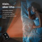 Pro Breeze 2000W Mini Keramik Heizlüfter mit automatischer Oszillation, zwei Leistungsstufen, energiesparender Betrieb für Wohnzimmer, Büro, Terasse – Bild 4
