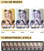 TONOR 12" Grosses Selfie Ringlicht mit Ständer für Handy, LED Kreislicht mit Auslöser Phone Halterung für Zoom TikTok Makeup YouTube Vlog Stream Meeting, kompatibel mit iOS/Android – Bild 2