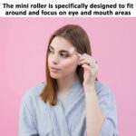 Rosenquarz-Massageroller mit Gua Sha-Schaber, Mini-Augenroller - Jadewalze - Gesichtsmassagegerät 100% Naturstein - Gesichtsset, Dermaroller für Gesicht, Augen, Hals | Ausgleichen, Straffen, Massage – Bild 4