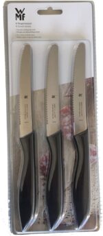 WMF Classic Line Frühstücksmesser Set 6-teilig, 23 cm, Brötchenmesser Wellenschliff, Brotzeitmesser, Spezialklingenstahl, Kunststoffgriff, schwarz – Bild 6