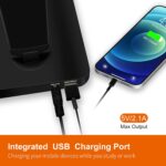 Schreibtischlampe LED Dimmable Desk Lamp 5 Colours and 6 Brightness Levels Eye-Friendly Bedside Lamp 10W QI Kabellosem Laden und USB-Anschluss Smartphones Nachttischlampe Wireless Charger Tischleuchte – Bild 5