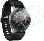 CAVN 4-Stücke Panzerglas Kompatibel mit Samsung Galaxy Watch 46mm Schutzfolie, 9H Kratzfest Gehärtetes Panzer Glas Schutz Displayschutzfolie Schutzglas Folie für Galaxy Watch 46mm