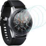 CAVN 4-Stücke Panzerglas Kompatibel mit Samsung Galaxy Watch 46mm Schutzfolie, 9H Kratzfest Gehärtetes Panzer Glas Schutz Displayschutzfolie Schutzglas Folie für Galaxy Watch 46mm