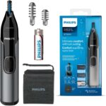 Philips Nasen und Ohrenhaartrimmer Series 3000 zum sicheren Trimmen von Nasen und Ohrenhaaren und Augenbrauen ohne Zupfen NT3650/16
