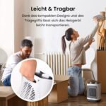 Pro Breeze 2000W Mini Keramik Heizlüfter mit automatischer Oszillation, zwei Leistungsstufen, energiesparender Betrieb für Wohnzimmer, Büro, Terasse – Bild 6