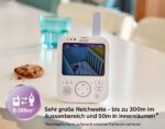Philips Avent Babyphone mit Kamera SCD843/26 - 3,5 Zoll Farbdisplay, Tag und Nachtsicht, Scroll- und Zoomfunktion, 10h Betriebszeit, hohe Reichweite, Eco-Mode, Mit FHSS-Technologie – Bild 4