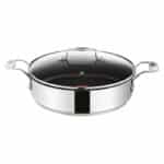 Tefal E79071 Jamie Oliver Induction Servierpfanne mit 2 Seitengriffen und Glasdeckel