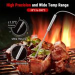 ThermoPro TP20C Funk Fleischthermometer digitales Grillthermometer Kochthermometer 150m Reichweite Bratenthermometer Küchenuhr mit 2 Einstichfühlern für Ofen Kochen BBQ Babynahrung – Bild 3