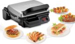Tefal Kontaktgrill 3in1 GC3060 [mit Überback-Funktion; doppelte Grillfläche wenn aufgeklappt als Tischgrill/BBQ; auch für Sandwich, Steak, Panini; regelbarer Thermostat; antihaftbeschichtet; 2000W] – Bild 4