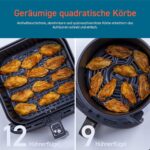 COSORI Heissluftfritteuse 5,5L XXL Friteuse Heissluft Fritteusen Air Fryer mit Digitalem LED-Touchscreen, 11 Programmen, Vorheizen&Warmhalten, Shake-Modus, 100 Rezepte auf Deutsch, ohne Öl, 1700W – Bild 6