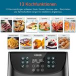 COSORI Heissluftfritteuse 5,5L XXL Friteuse Heissluft Fritteusen Air Fryer mit Digitalem LED-Touchscreen, 11 Programmen, Vorheizen&Warmhalten, Shake-Modus, 100 Rezepte auf Deutsch, ohne Öl, 1700W – Bild 3