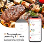 Inkbird Bratenthermometer IBT-2X, Bluetooth 4.0 Grillthermometer Kochthermometer mit Temperaturalarm, Fleischthermometer mit 2 Edelstahl Sondes für Grill, Backen, Braten – Bild 2