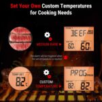 ThermoPro TP20C Funk Fleischthermometer digitales Grillthermometer Kochthermometer 150m Reichweite Bratenthermometer Küchenuhr mit 2 Einstichfühlern für Ofen Kochen BBQ Babynahrung – Bild 7