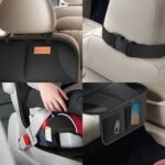 Smart eLf Kindersitzunterlage,2 Stück sitzschoner auto kindersitz Isofix Geeignet, mit dickster Polsterung und rutschfesten Netztaschen für Baby und Haustier – Bild 7