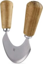 Jamie Oliver JB1800 Wiegemesser und Schneidebrett aus Hochwertigem Akazienholz, Holz / Edelstahl, 24 x 24 x 3 cm – Bild 3