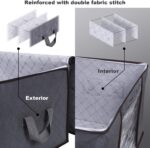 Lifewit 3 Stück 90L Grosse Aufbewahrungstasche Schrank Organizer Set, Faltbar Kleideraufbewahrung mit verstärkt Griff, stabilem Reissverschluss für Kleidung, Bettwäsche, Bettdecken, Steppdecke, Kissen – Bild 3