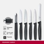 Gemüsemesser-Set 6tlg., schwarz – Bild 4