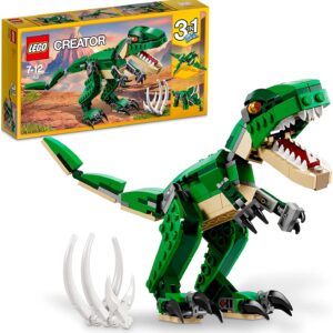 LEGO 31058 Creator Dinosaurier Spielzeug, 3in1 Modell mit T-Rex, Triceratops und Pterodactylus Figuren, Bausteine Set für Kinder ab 7 Jahren