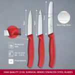 Victorinox Swiss Classic Gemüsemesser-Set, 3-tlg., 2 x Gemüsemesser, 1 x Gemüsemesser, Swiss Made, Spülmaschinenfest – Bild 2