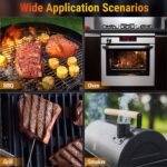 ThermoPro TP07C digitales Grillthermometer Küchenthermometer Eieruhr Funk Ofenthermometer 3 Leuchtungfarben Zuckerthermometer Küchenuhr für BBQ Grill Backen Wein – Bild 5