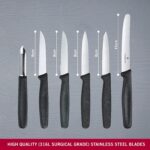 Gemüsemesser-Set 6tlg., schwarz – Bild 3