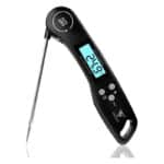 DOQAUS Grillthermometer Fleischthermometer Küchenthermometer Digital Thermometer mit 3s Sofortiges Auslesen, Faltbar Lange Sonde und LCD Bildschirm, Auto ON/Off für Küche, Grill, BBQ, Baby-Ernährung