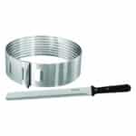 Zenker 7704 Tortenboden-Schneidhilfe-Set, mit Konditor- bzw. Glasurmesser Patisserie,Profi-TortenmesserzumSchneidenfürSchicht-Torten,Torten-ZubehörausEdelstahl,Menge1Stück,Farbesilber