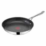 Tefal Jamie Oliver Cook´s Direct On Bratpfanne E30404 | 24 cm | Induktionsgeeignet | Spülmaschinenfest | Langlebige Antihaft-Beschichtung | Thermo-Signal-Technologie | Edelstahl