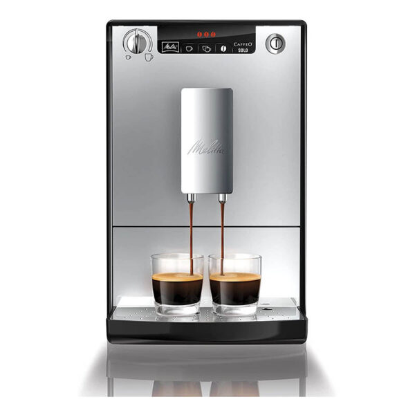 Melitta Caffeo Solo E950-103 Schlanker Kaffeevollautomat mit Vorbrühfunktion | 15 Bar | LED-Display | höhenverstellbarer Kaffeeauslauf | Herausnehmbare Brühgruppe